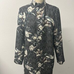 Floral Patterned Long Sleeve Dress jacket